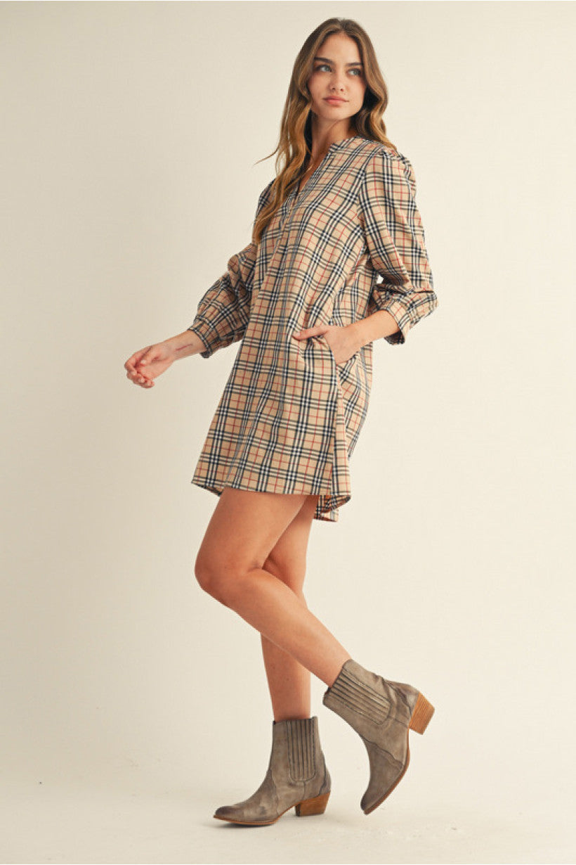 Plaid Mini Dress