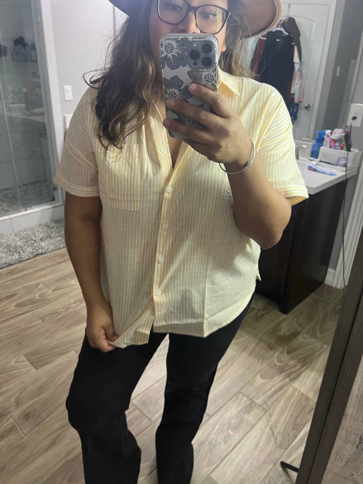 Yellow Striped Top