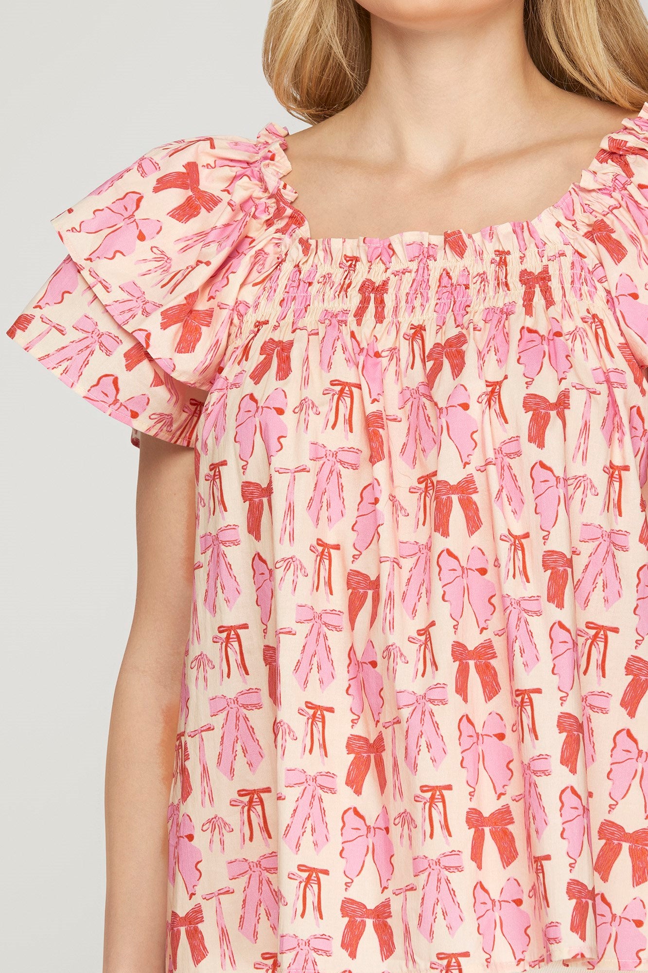 Bow Print Top