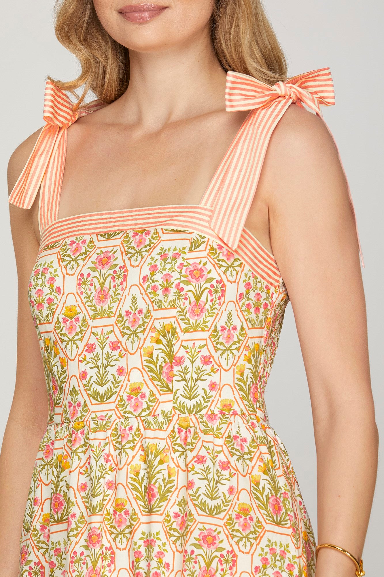 Peach Blossom Tiered Maxi