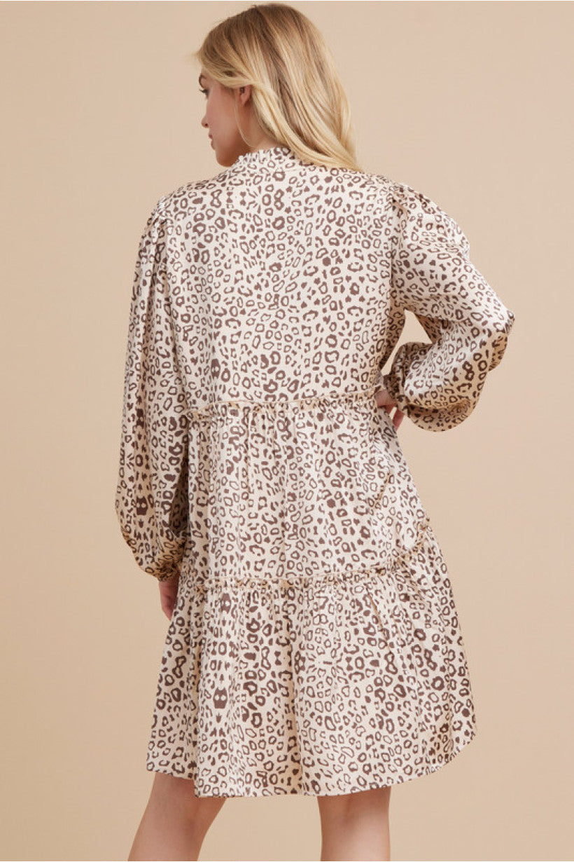 Fierce in Satin Leopard Dress