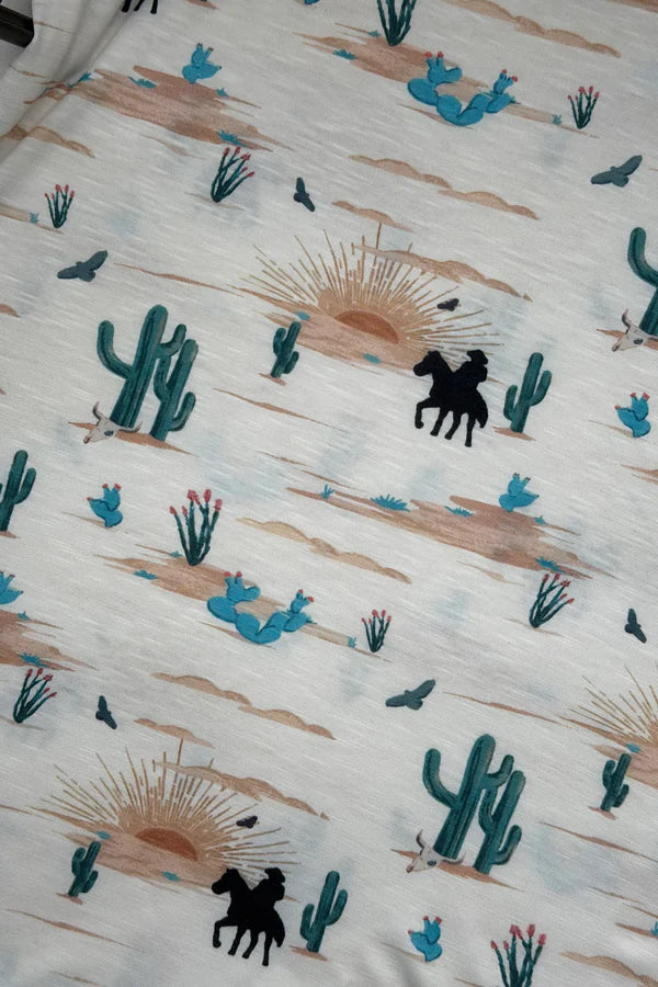 Wild West Cactus Short Sleeve Top
