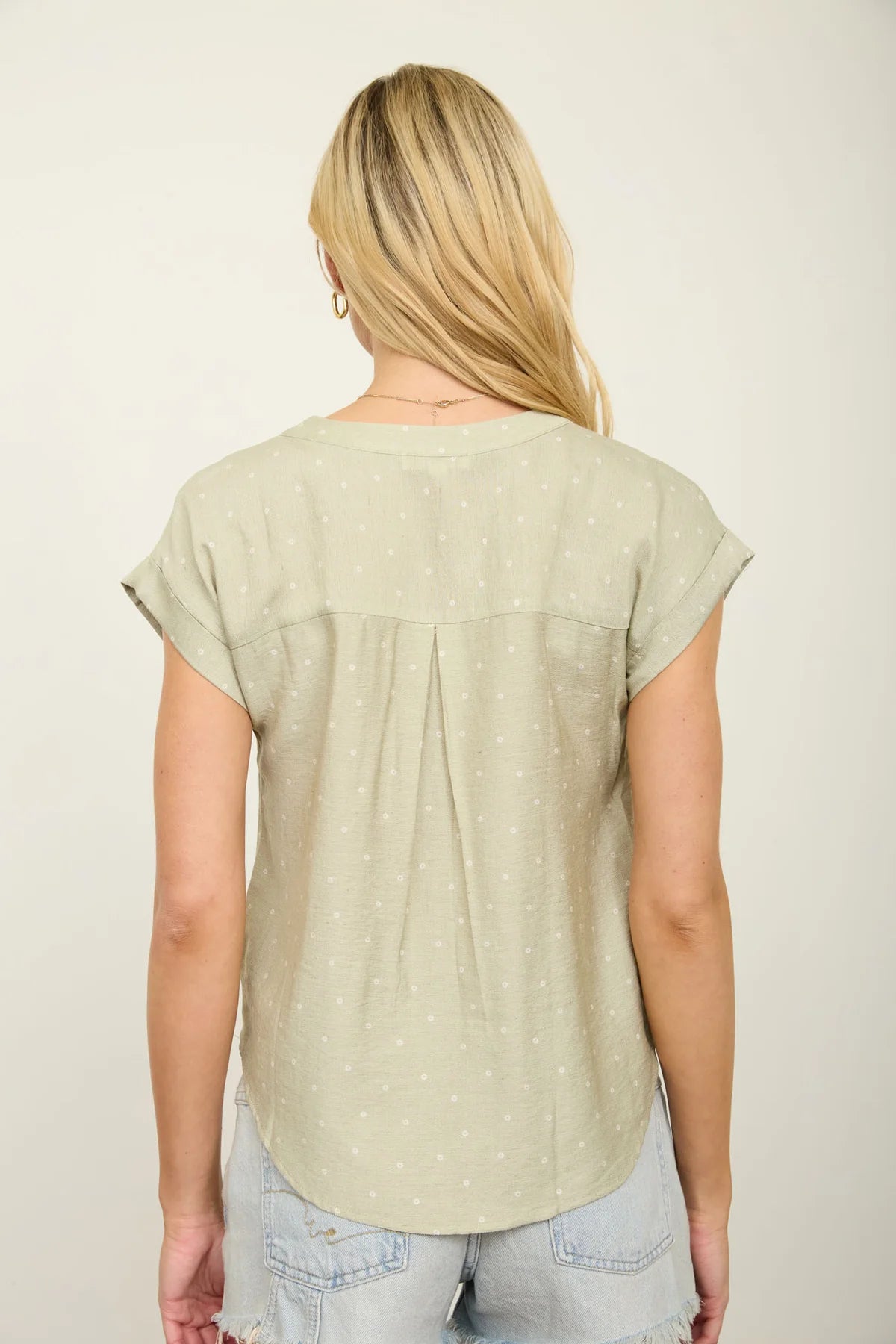 Breezy Dot Henley Top