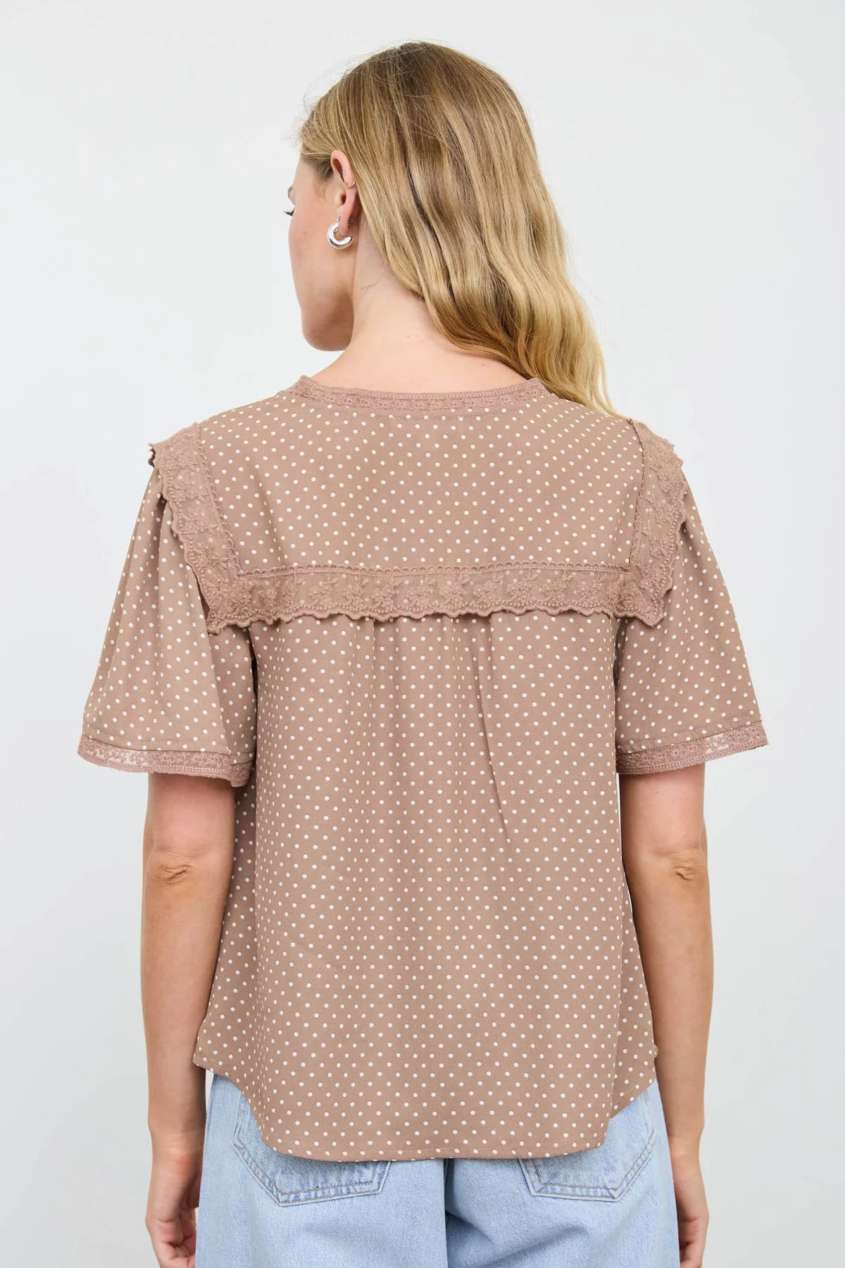 Brown Sugar Polka Dot Blouse