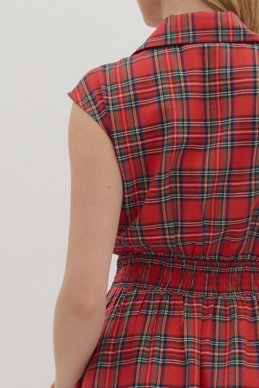 Holiday Plaid Midi Dress