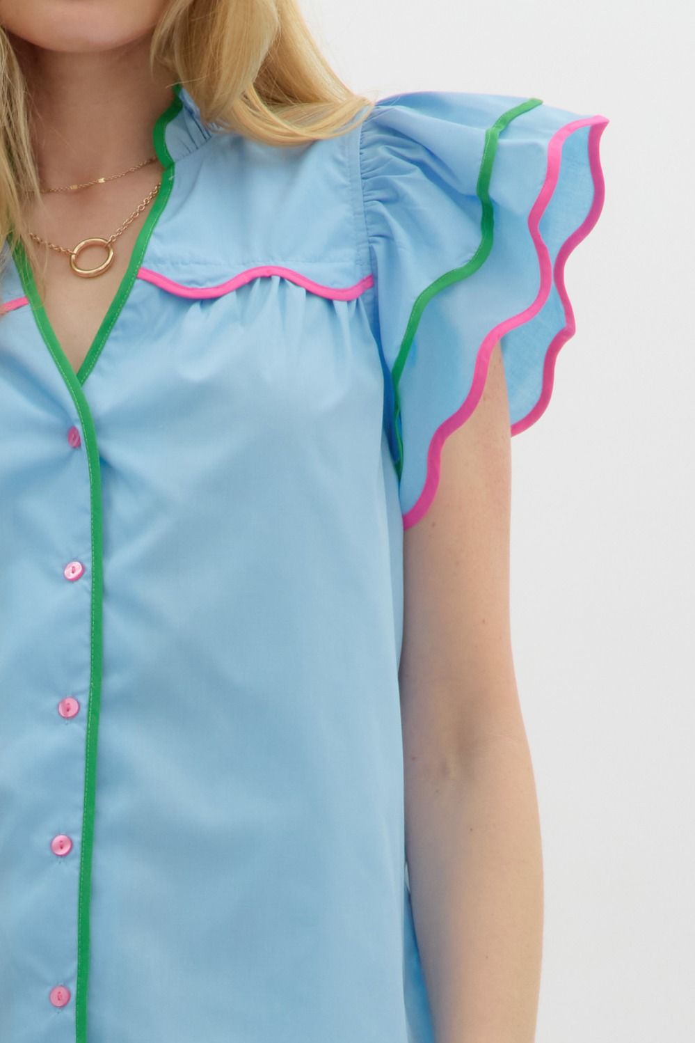 Color Detailed Top