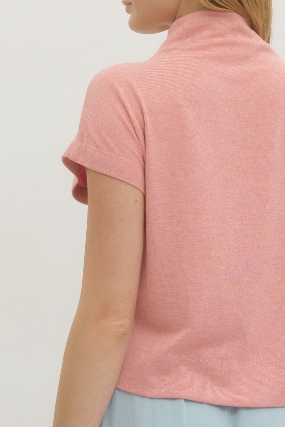 Pink Layering Light Sweater Top