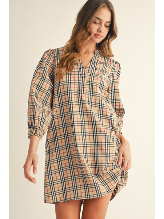 Plaid Mini Dress