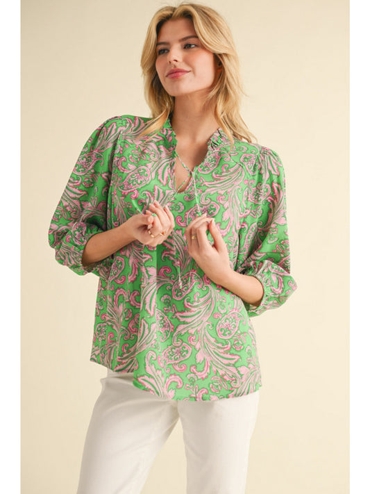 Paisley Preppy Blouse