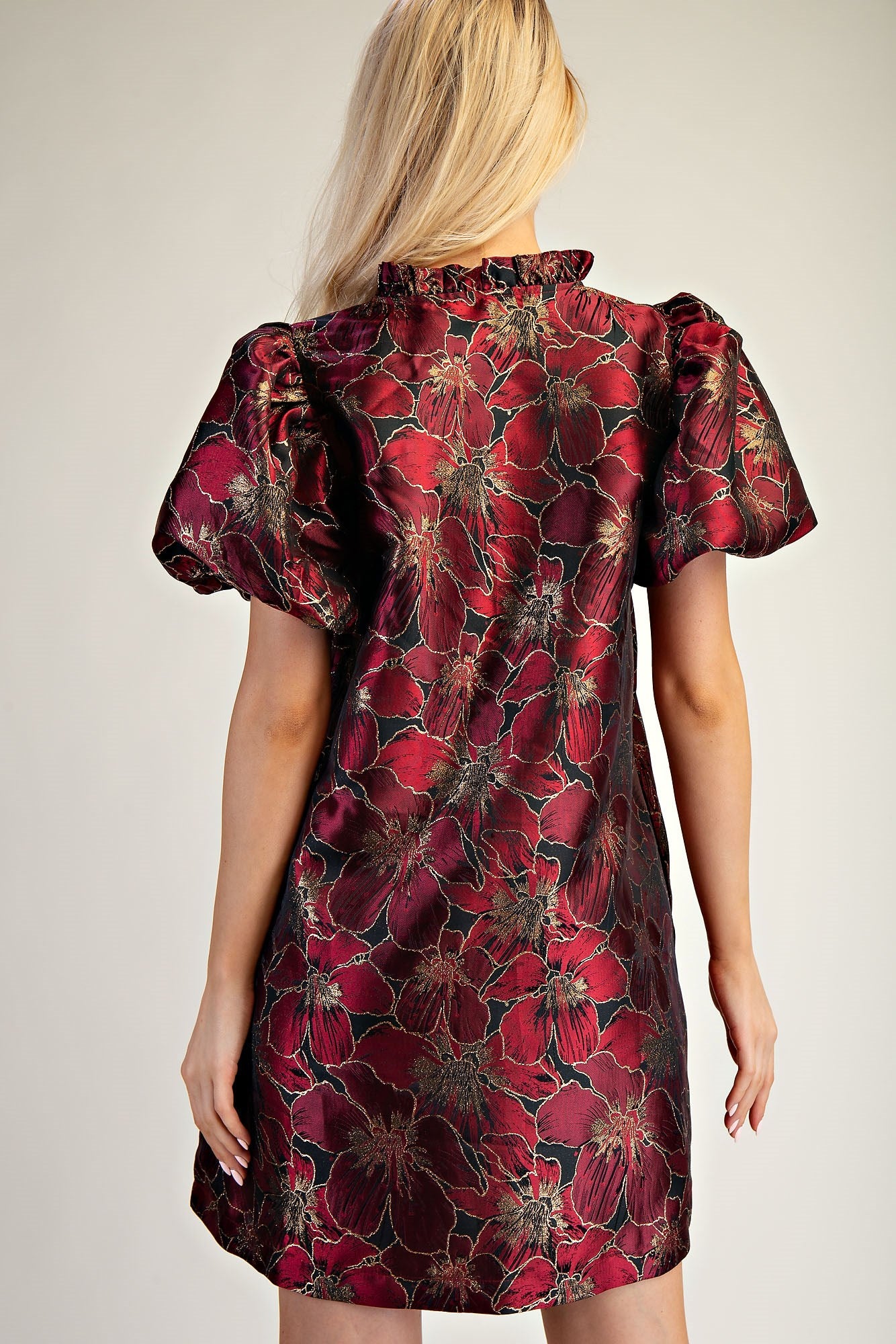Holiday Blossom Mini Dress