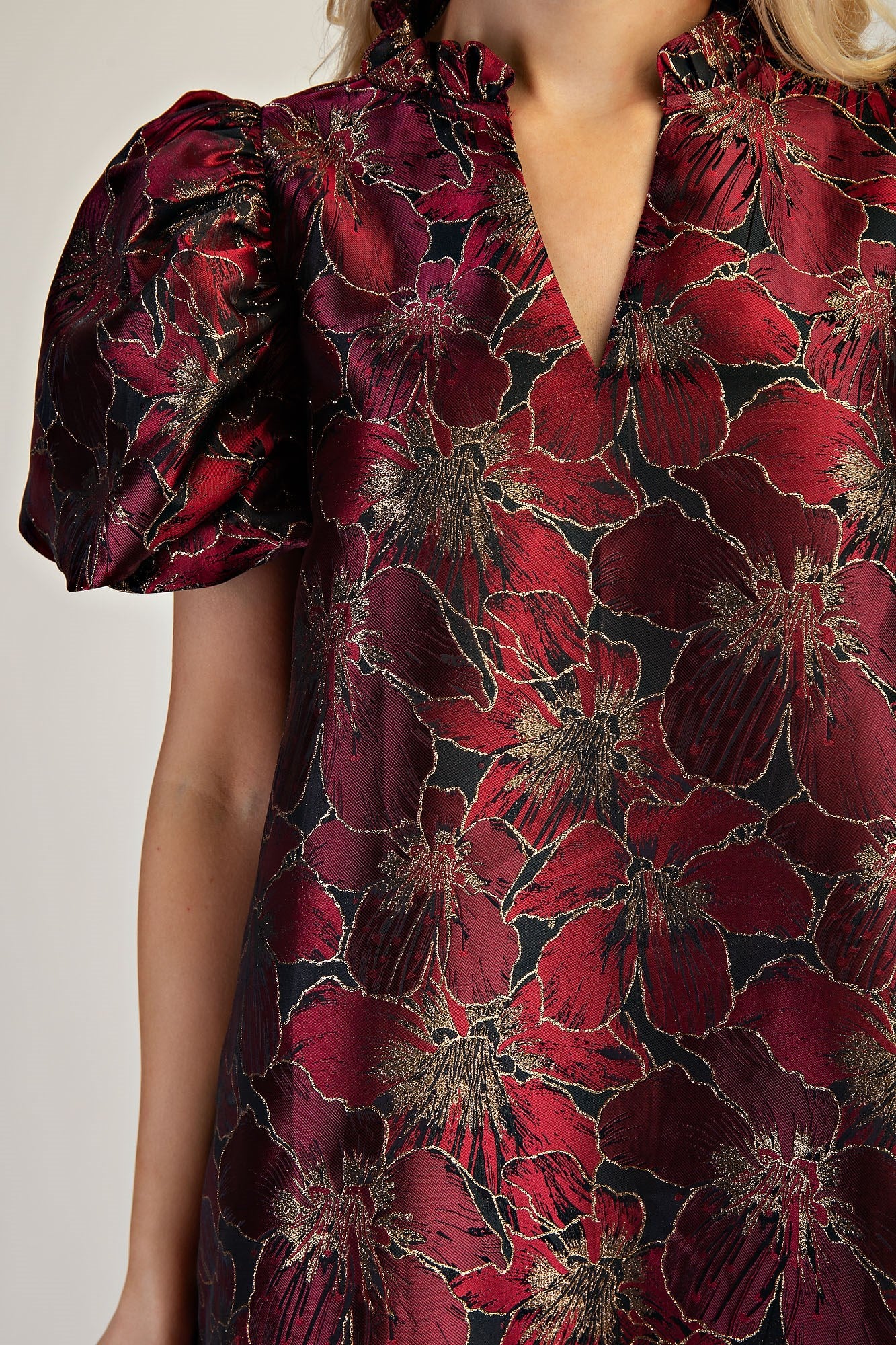 Holiday Blossom Mini Dress