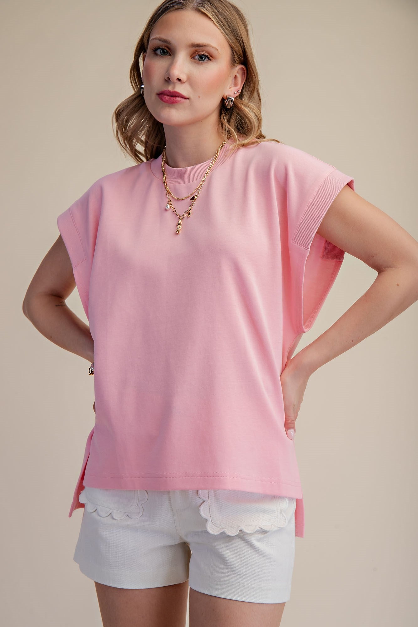 Round Neck Oversized Everyday Pullover Top