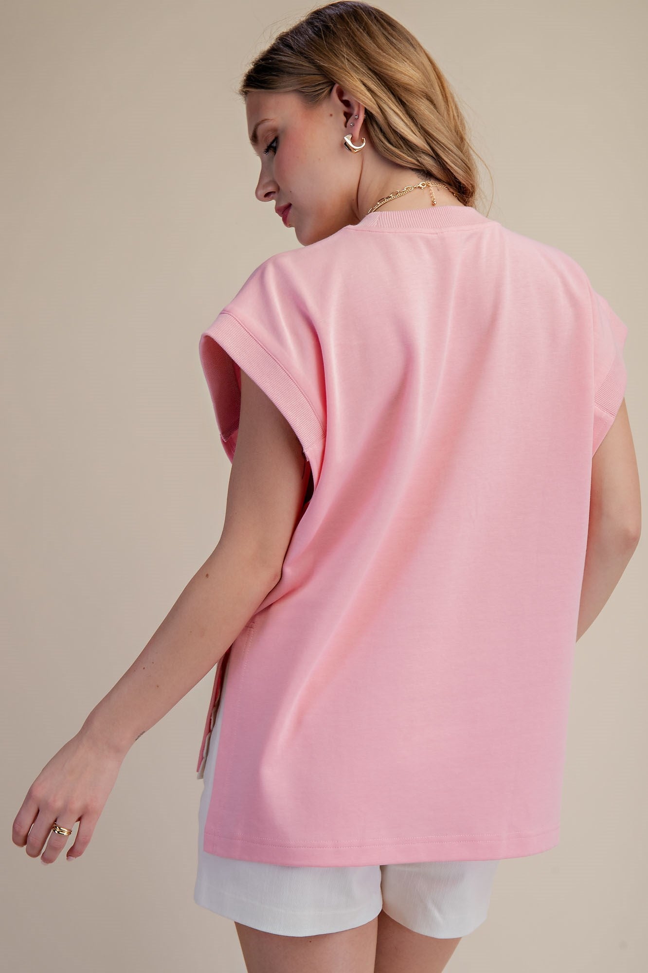 Round Neck Oversized Everyday Pullover Top