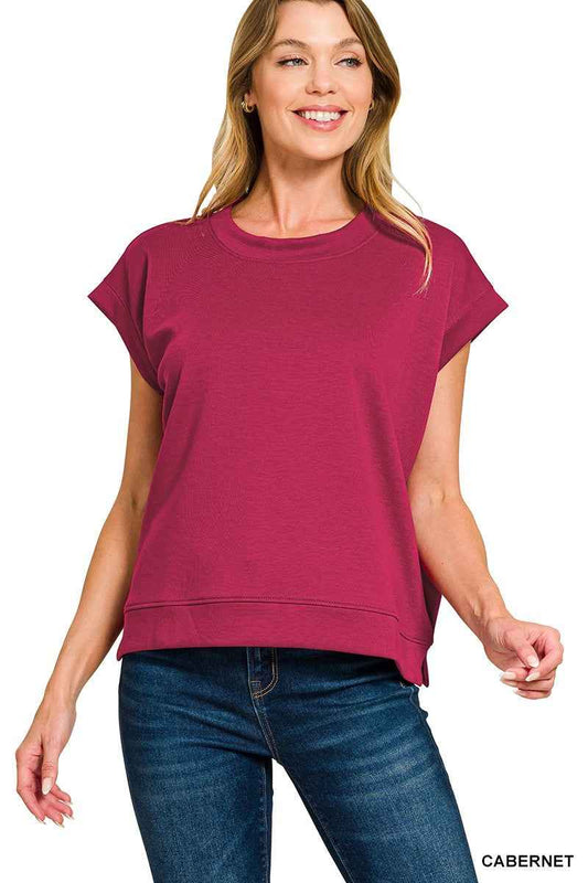 Cabernet Luxe Scuba Pullover