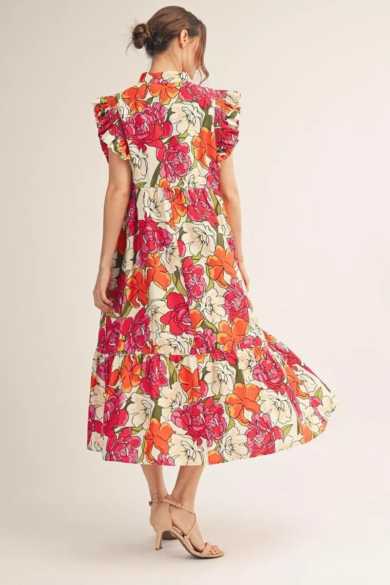 Romance in Bloom Midi Dress