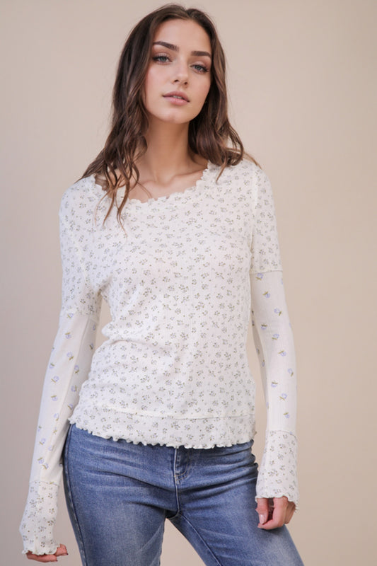 Floral Long Sleeve Top