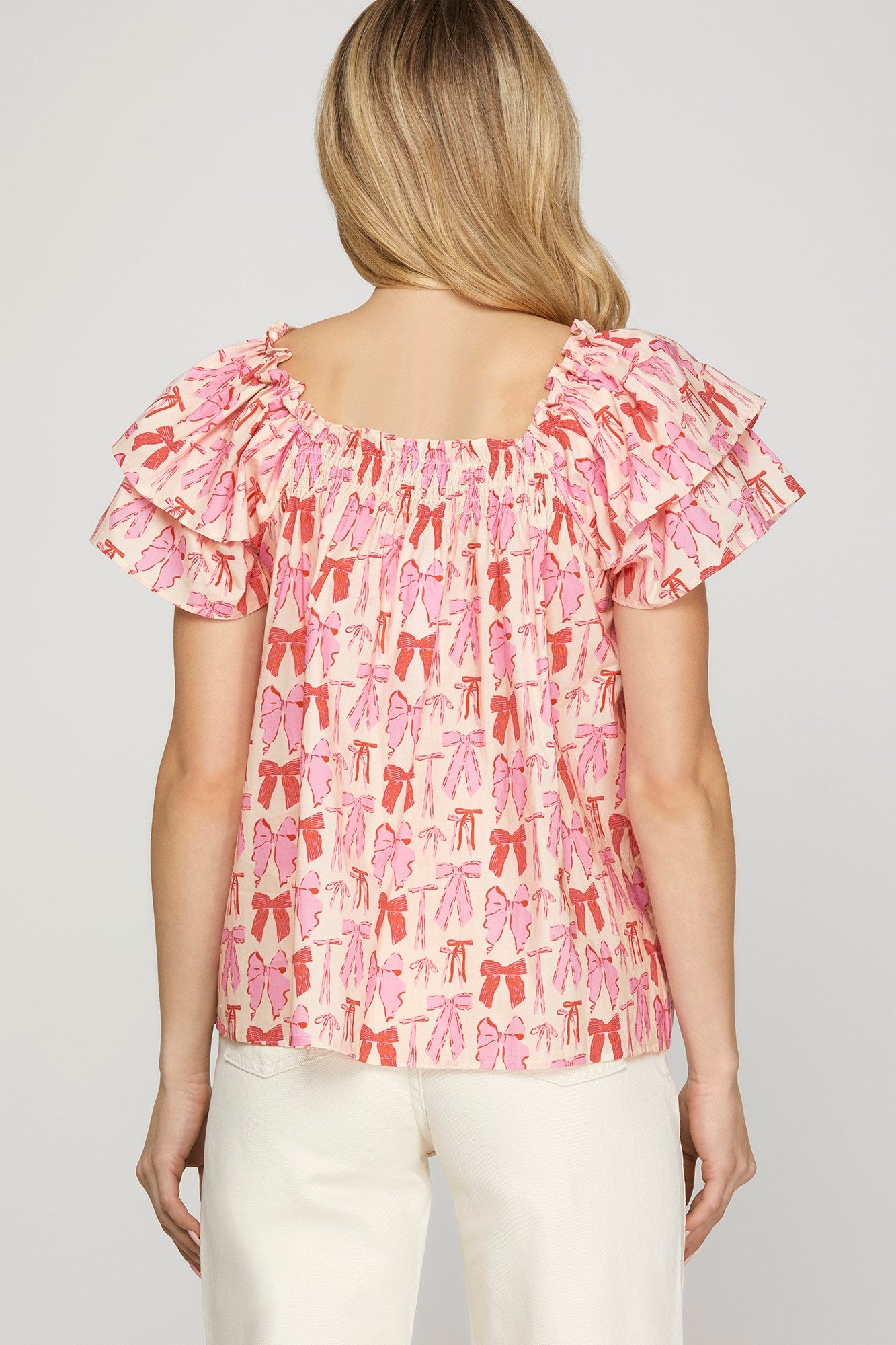 Bow Print Top