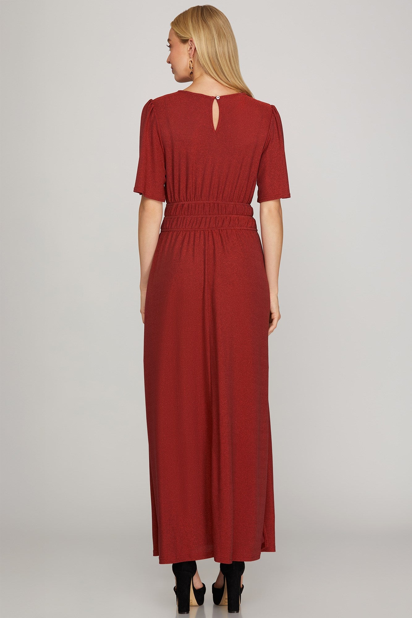 Scarlet Sparkle Maxi Dress