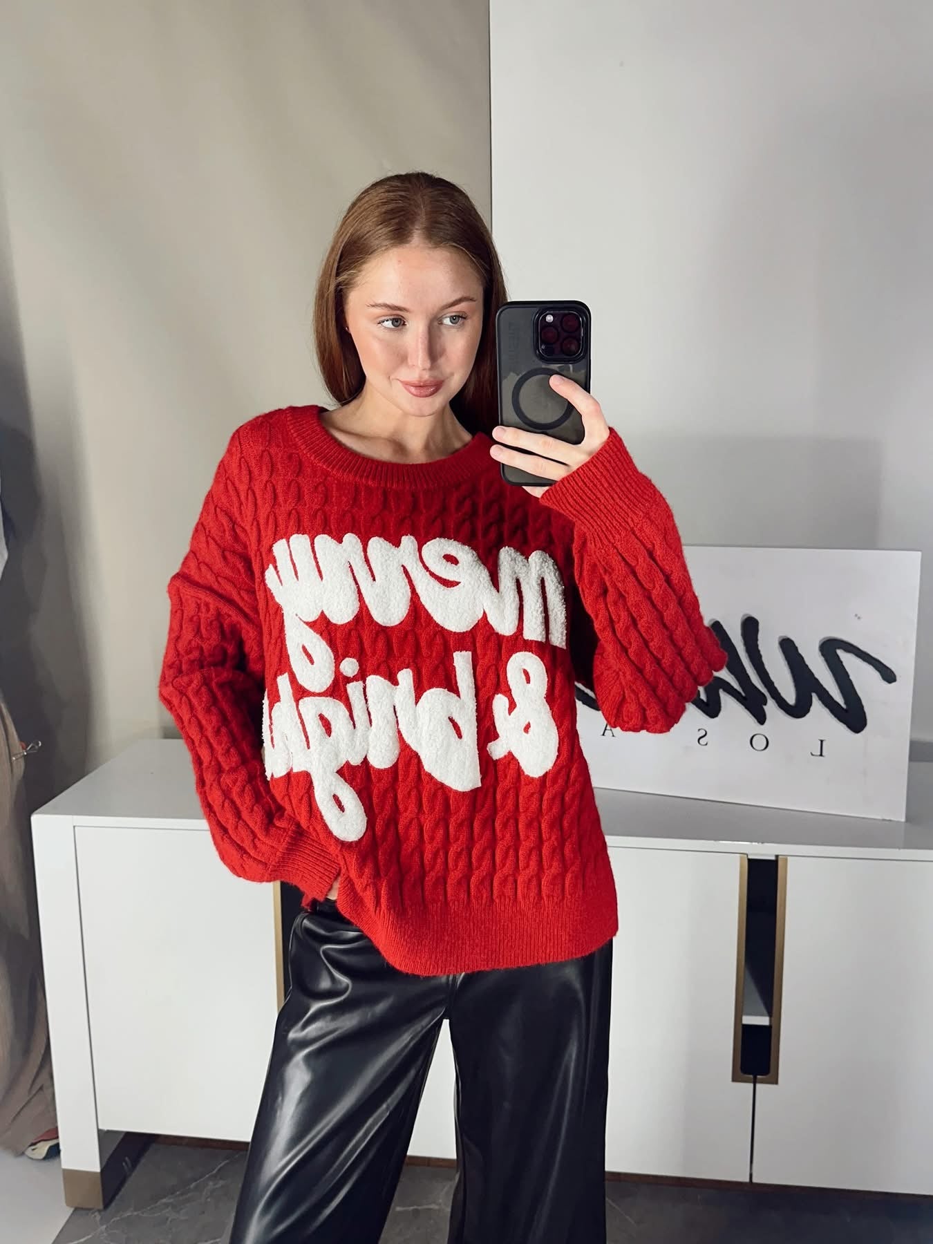 Merry & Bright Cable Knit Sweater