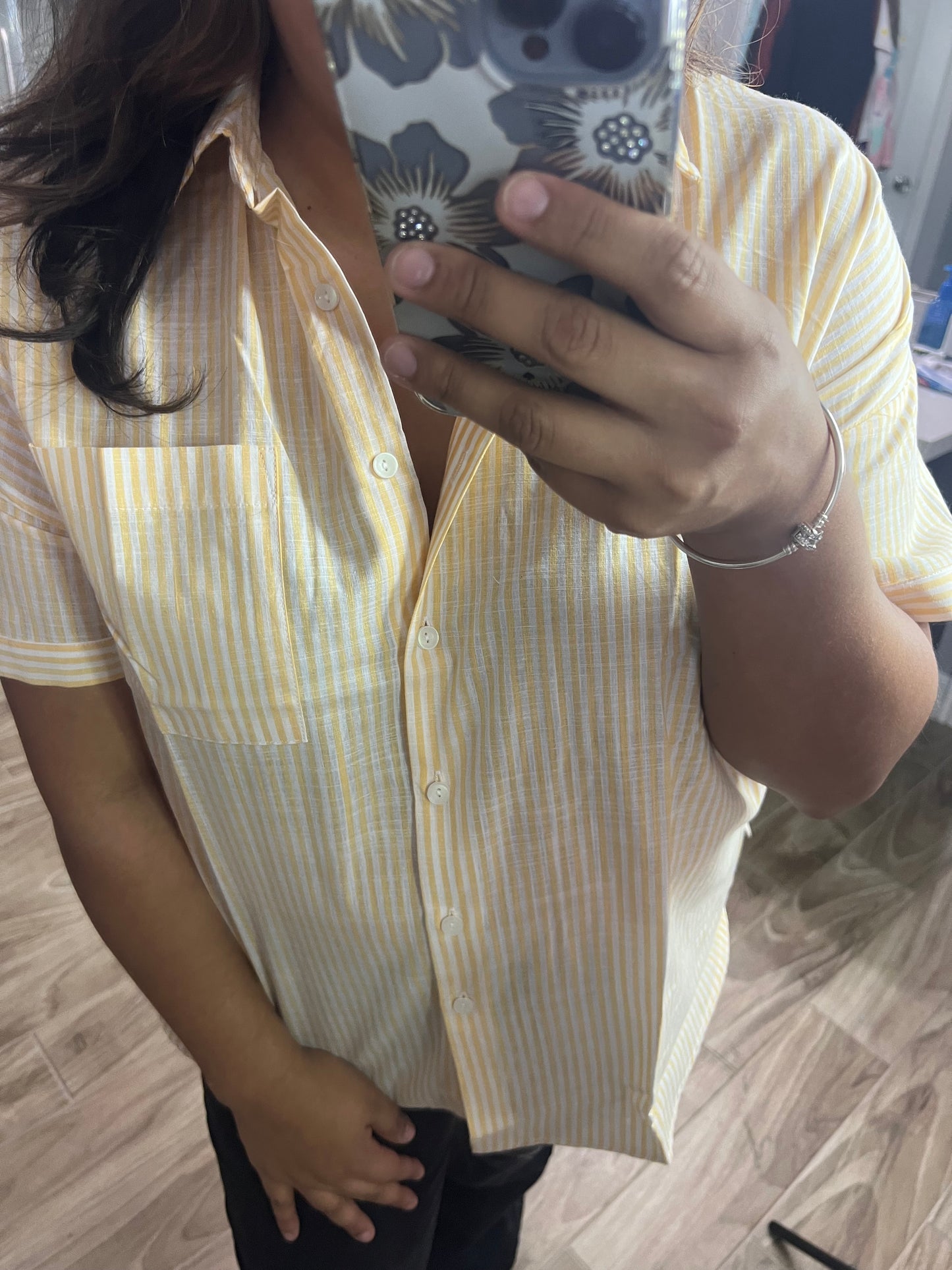 Yellow Striped Top