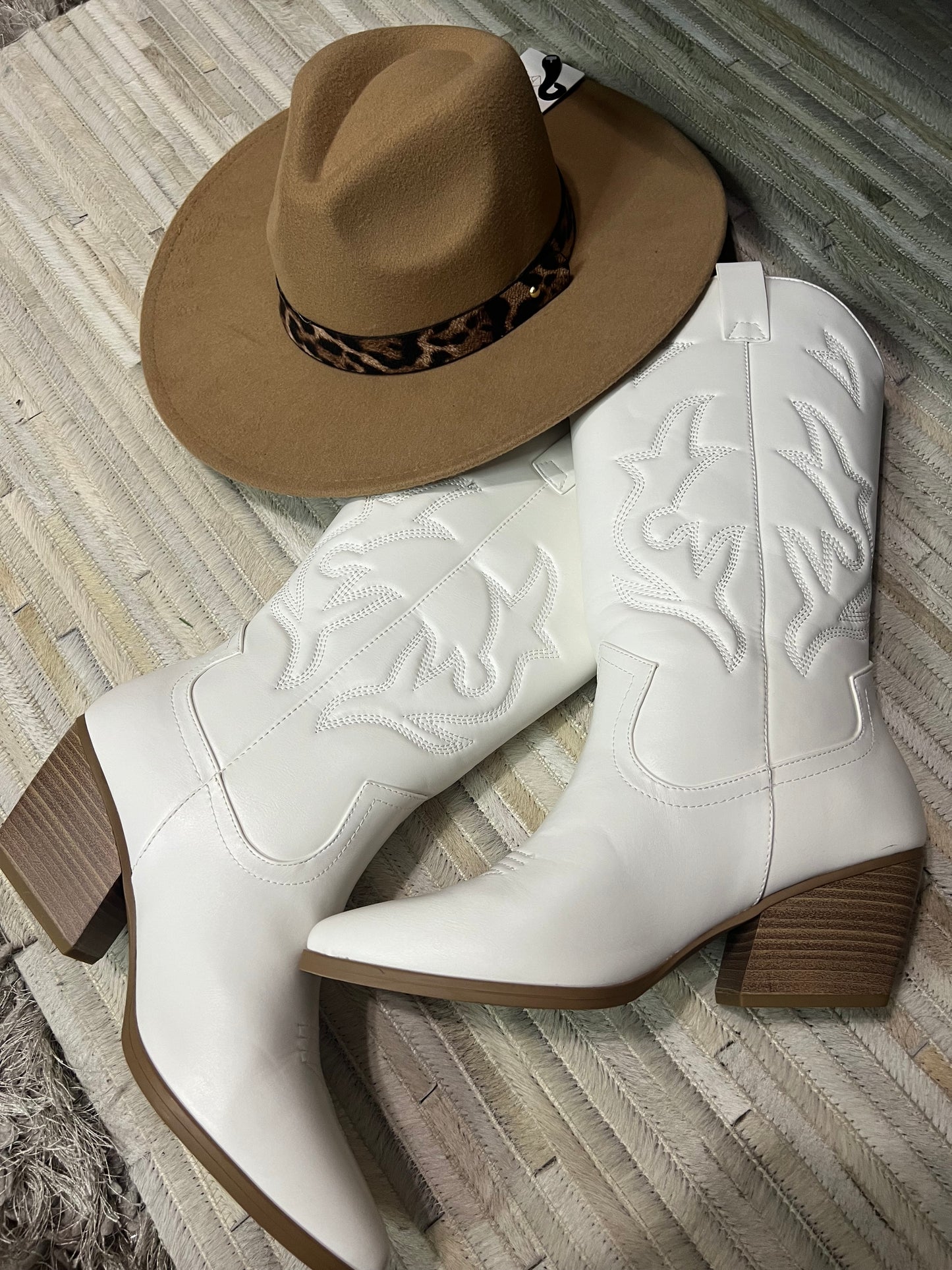 White Trendy Everything Goes Boots