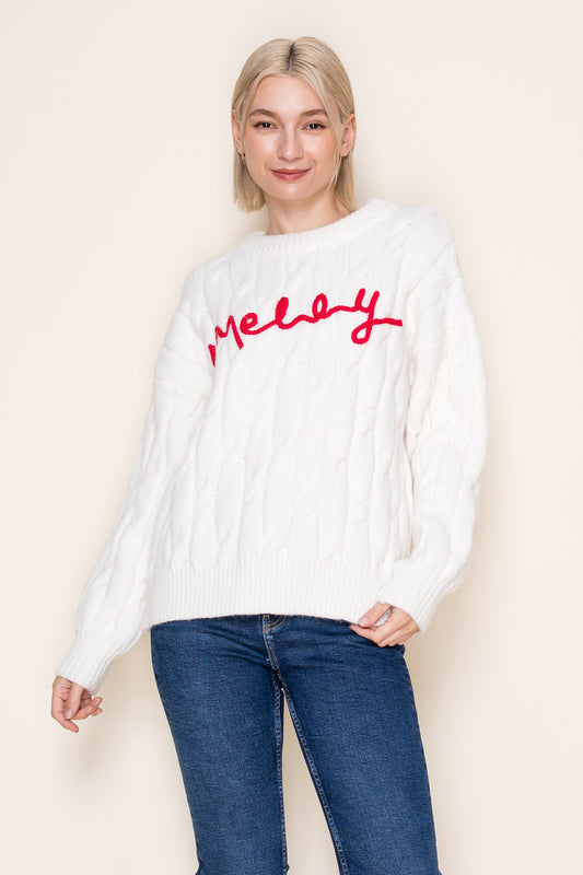 Merry Cable Knit Sweater