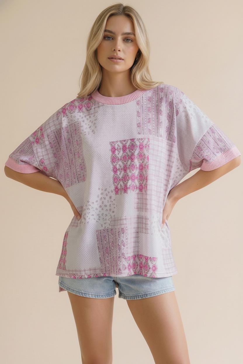 Bloom Patch Oversized Top