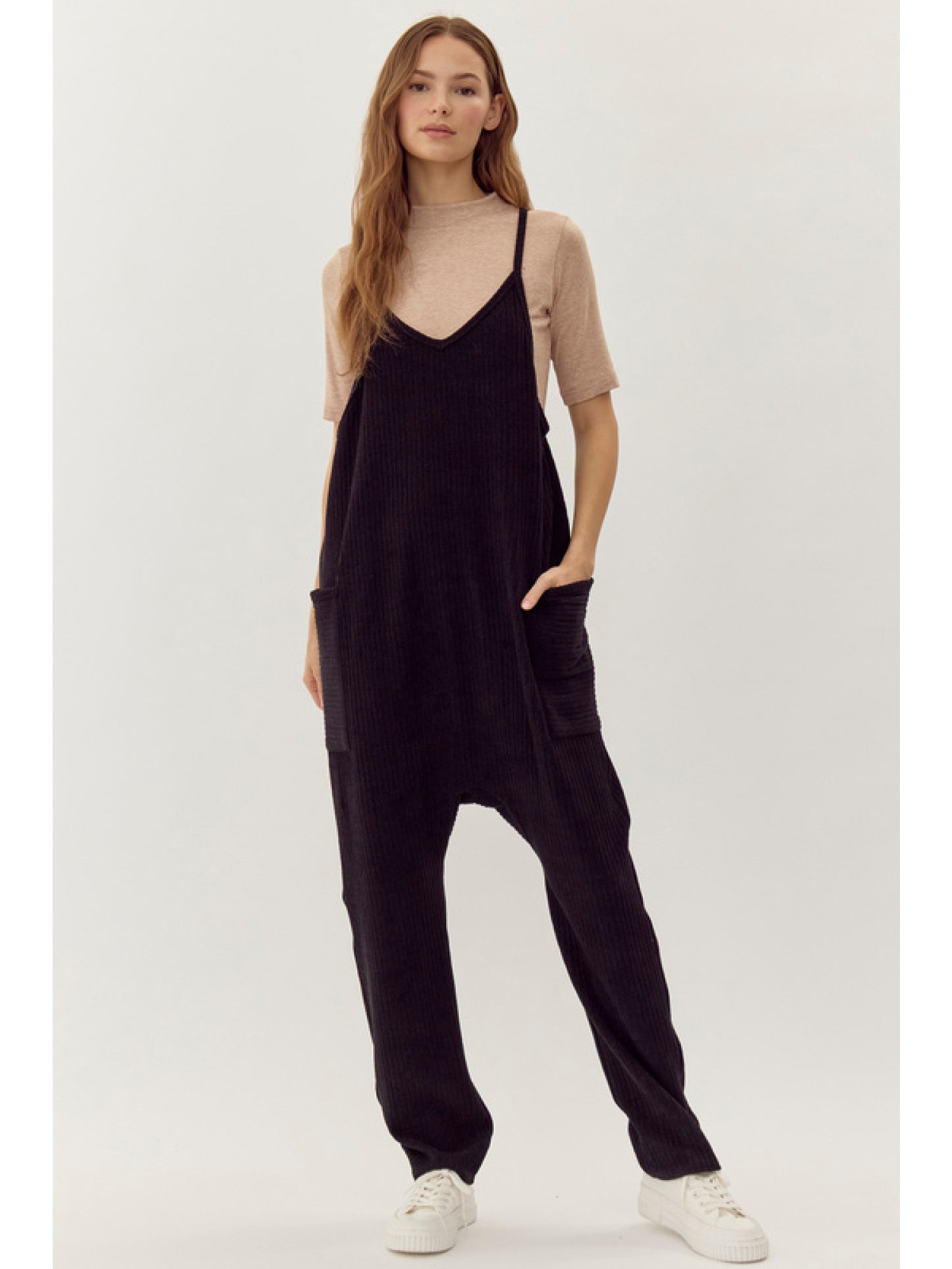 Casual Black Jumpsuit