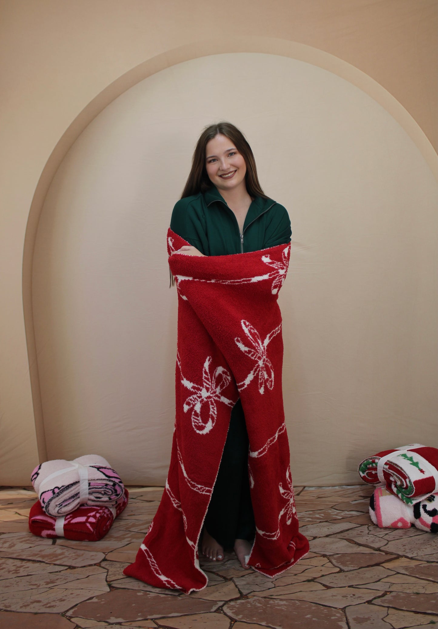 Reversible Candy Cane Blanket