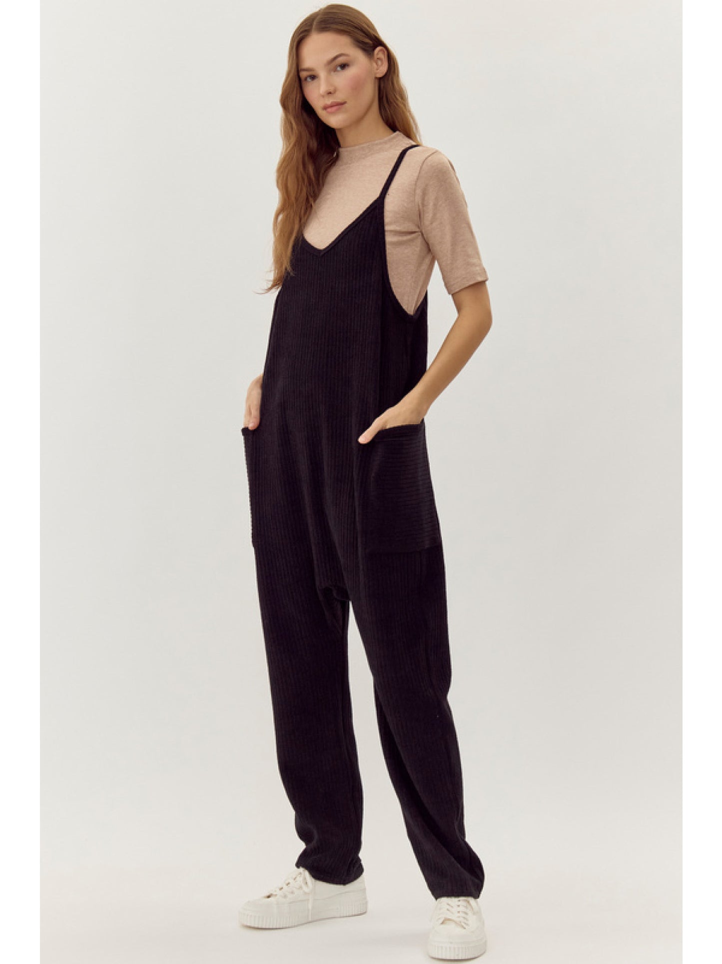 Casual Black Jumpsuit