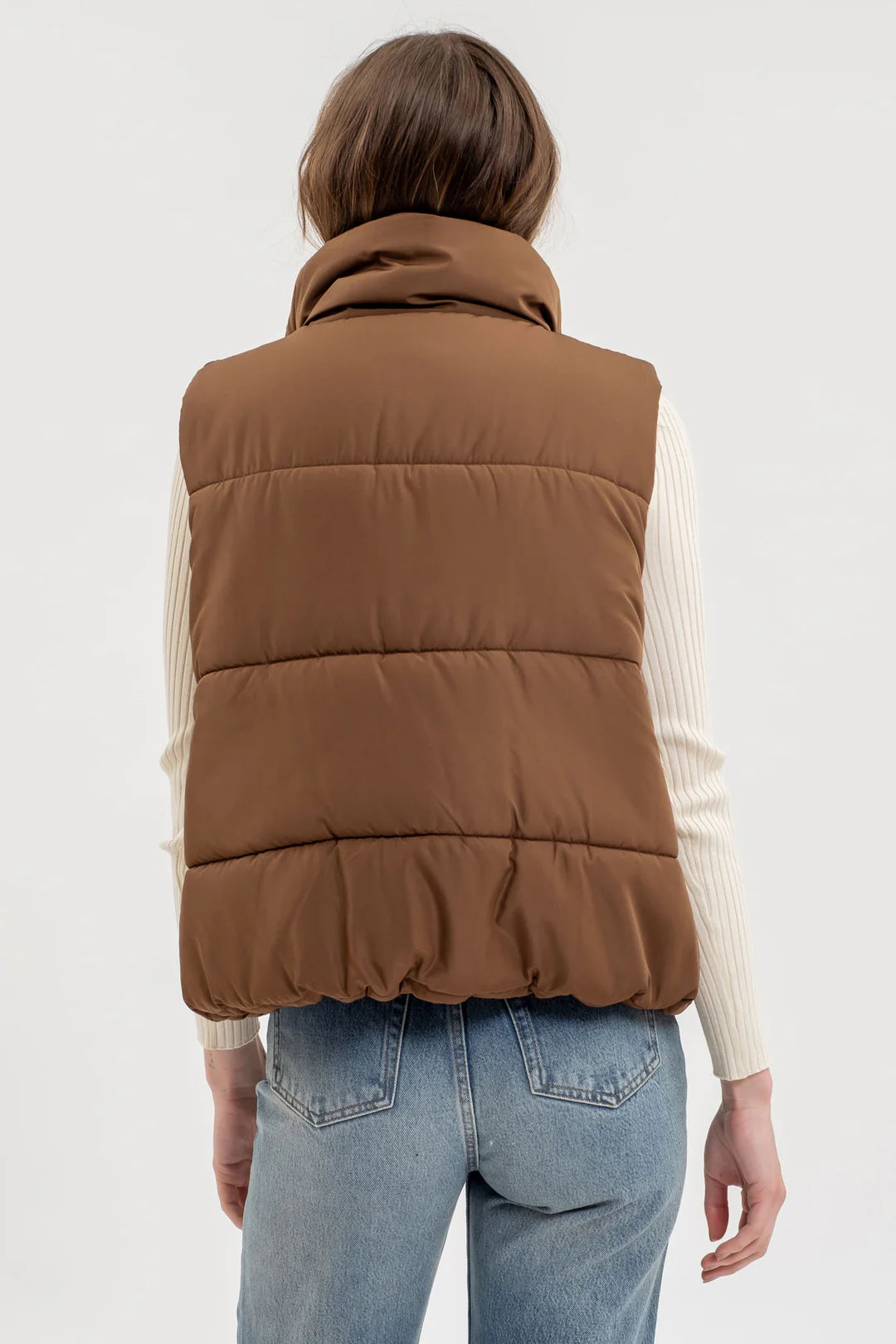 Brown Puff Vest