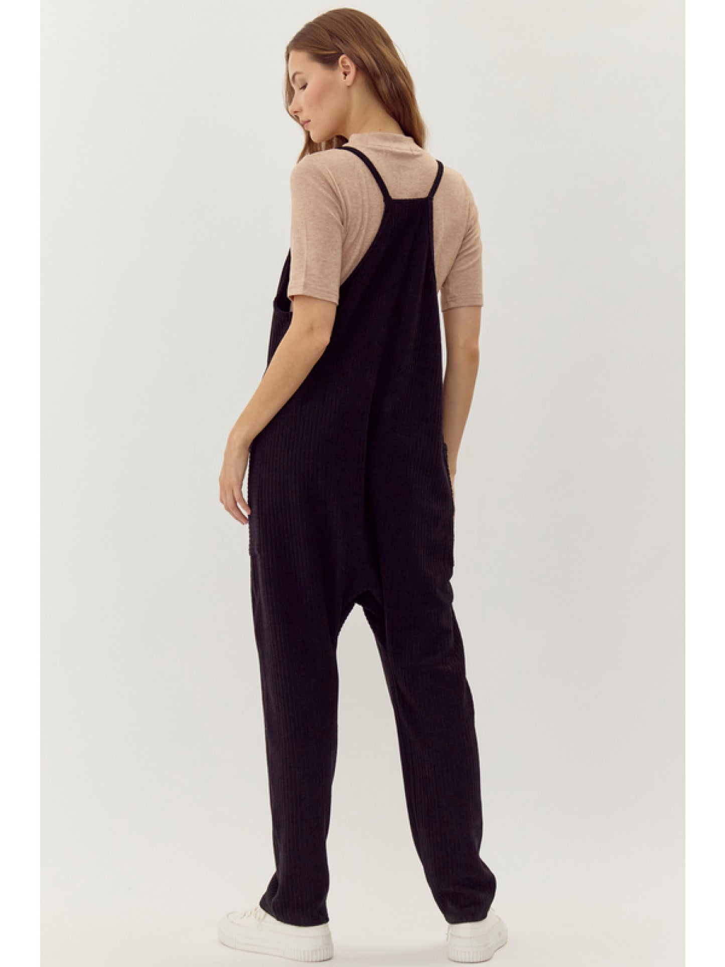 Casual Black Jumpsuit