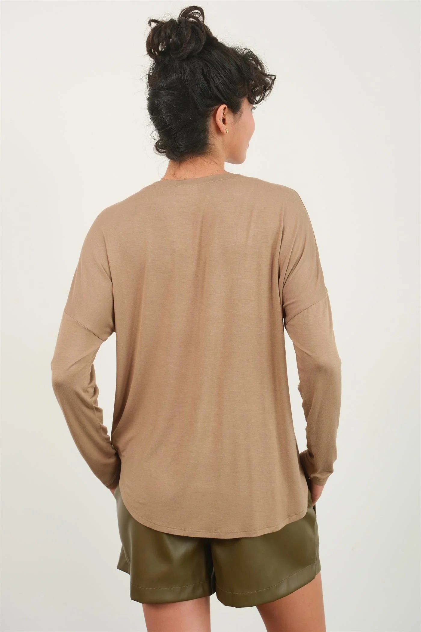 Long Sleeve Mocha Top