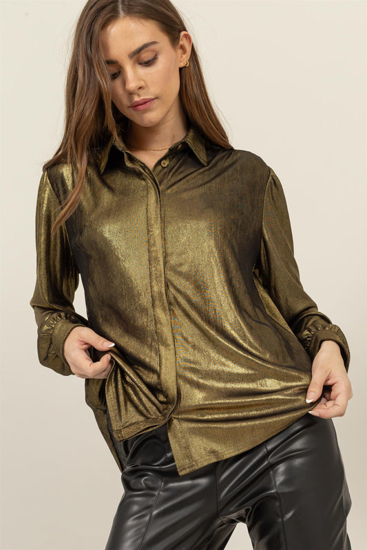 Metallic Gold Blouse