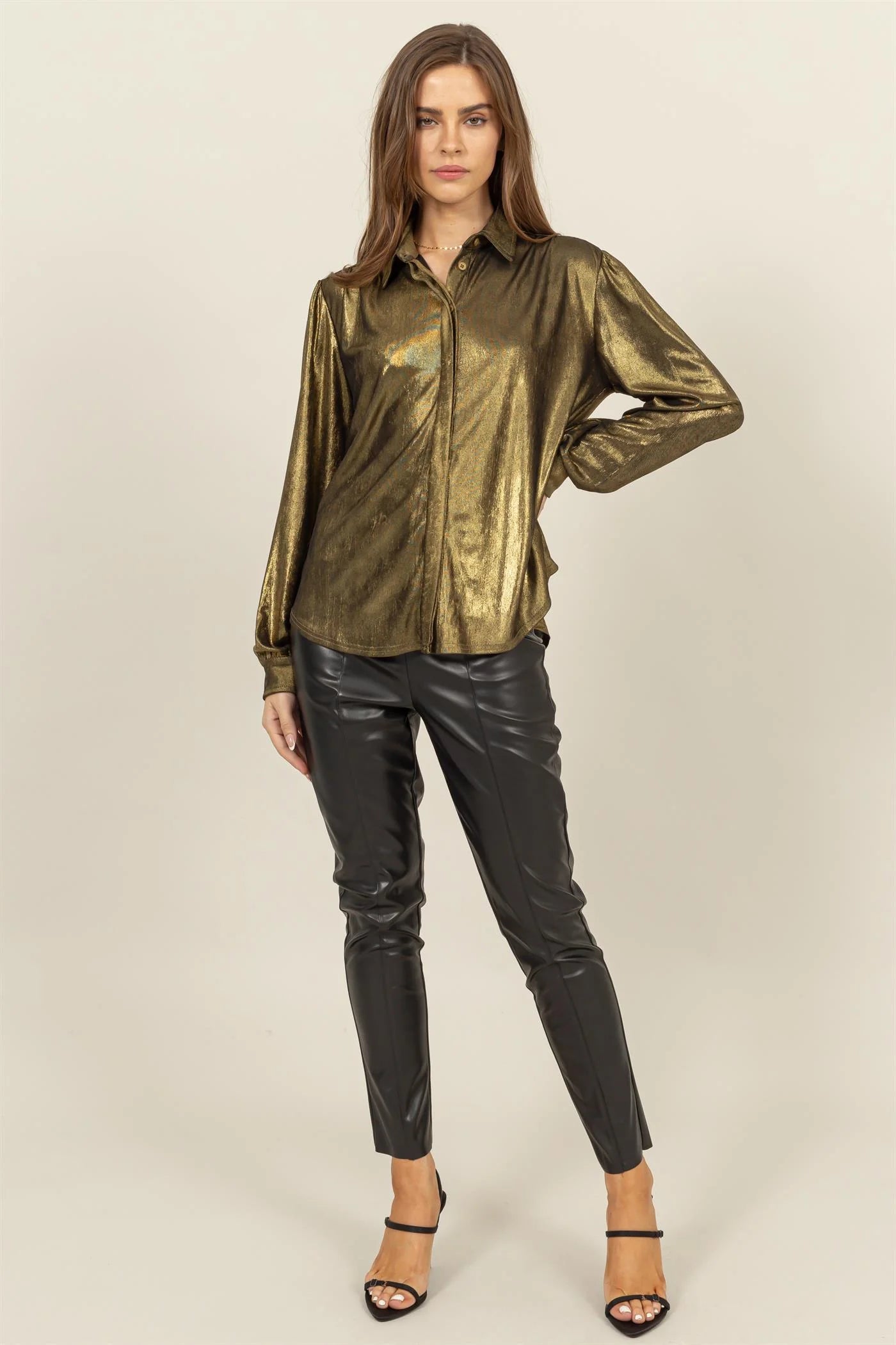 Metallic Gold Blouse