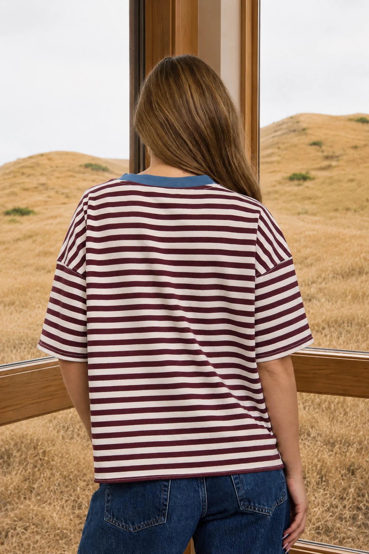 Stripe Contrast Top