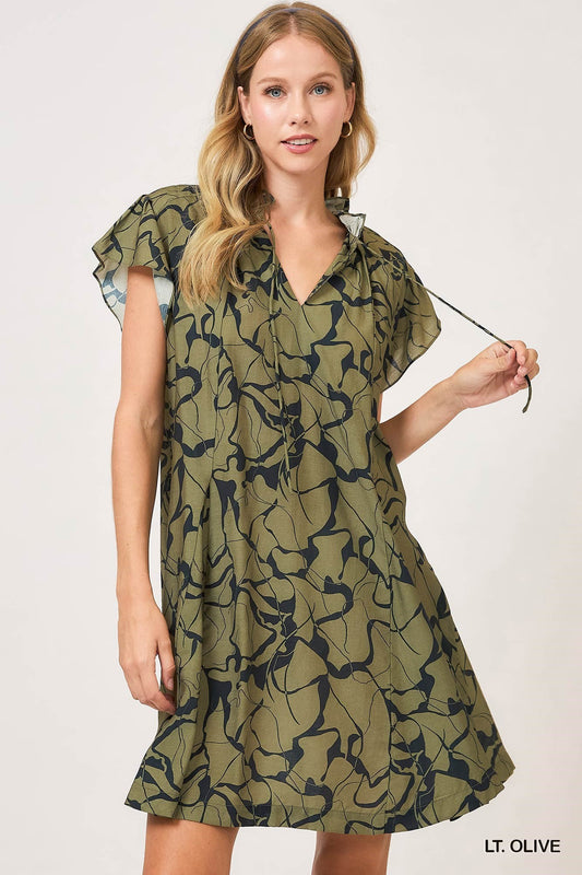Fall Olive Mini Dress