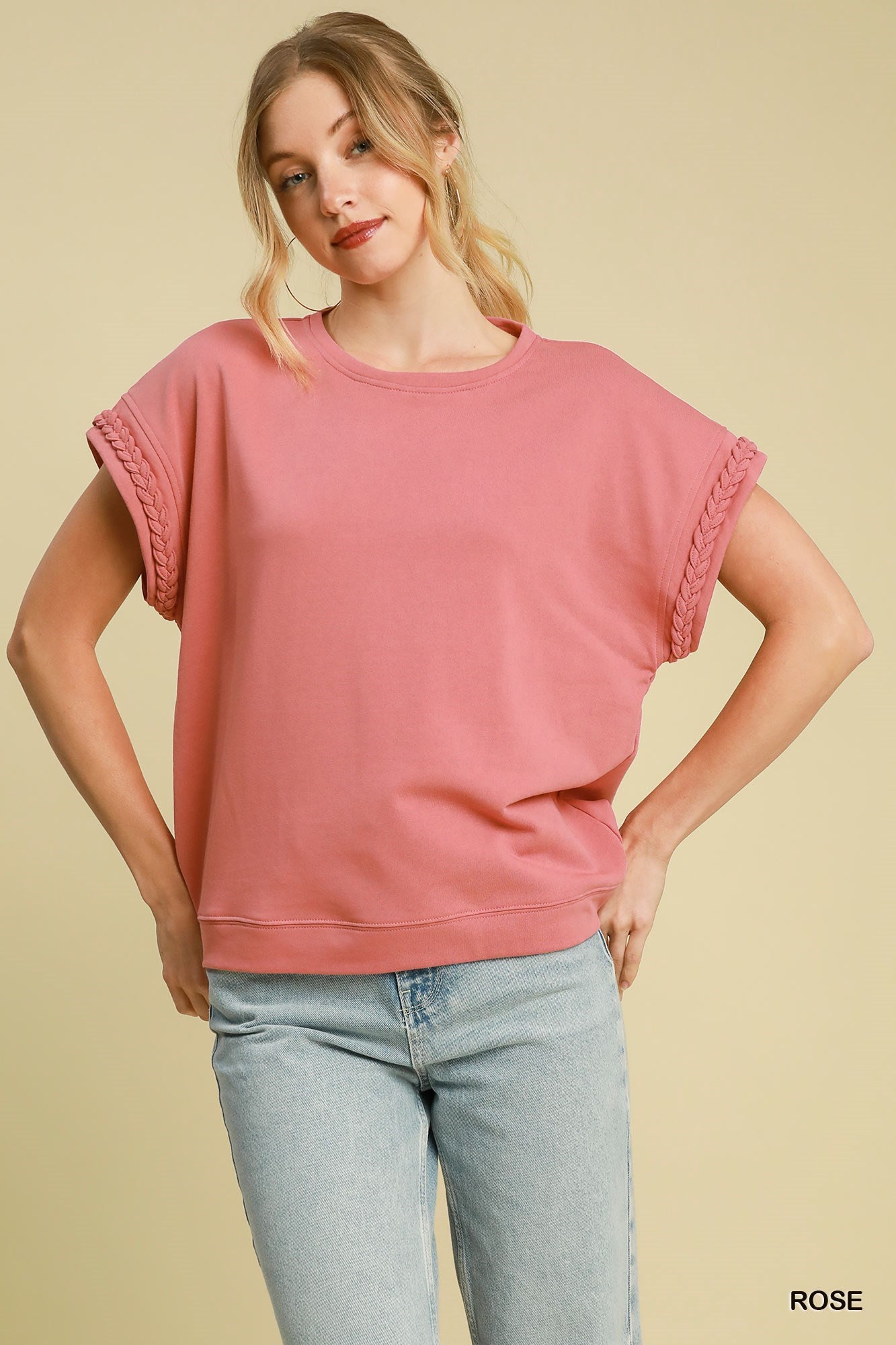 Rose Braided Detail Top