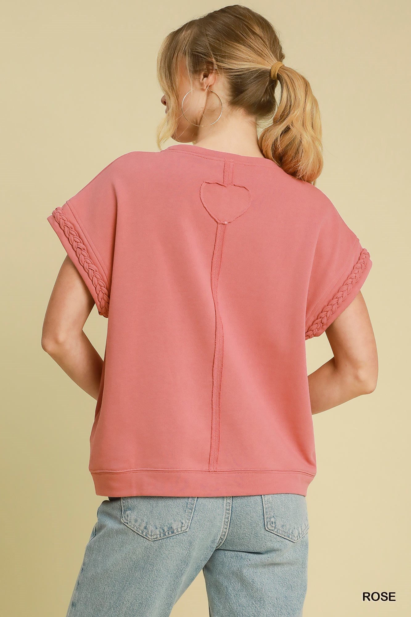 Rose Braided Detail Top