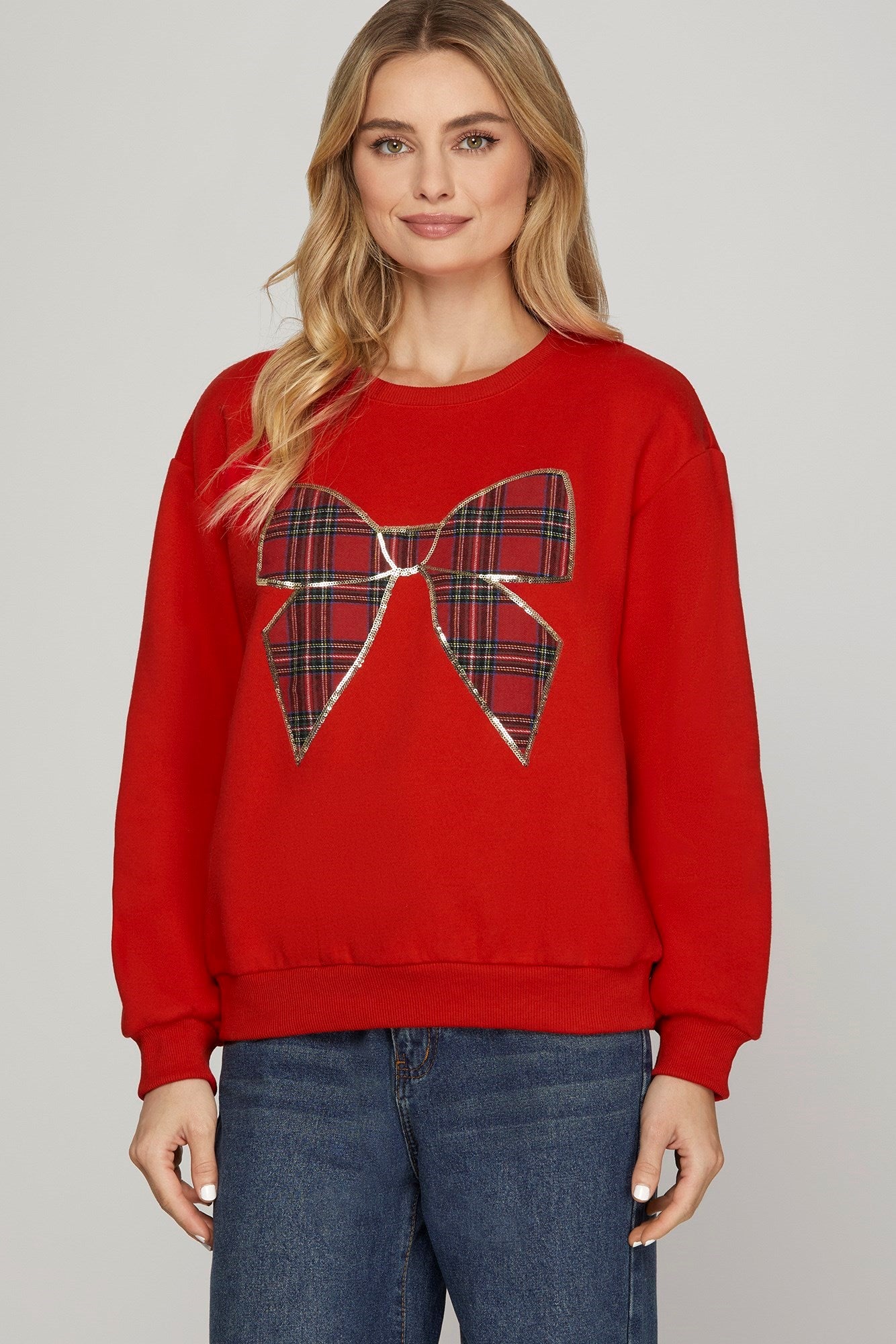 Red Bow Holiday Sweatshirt