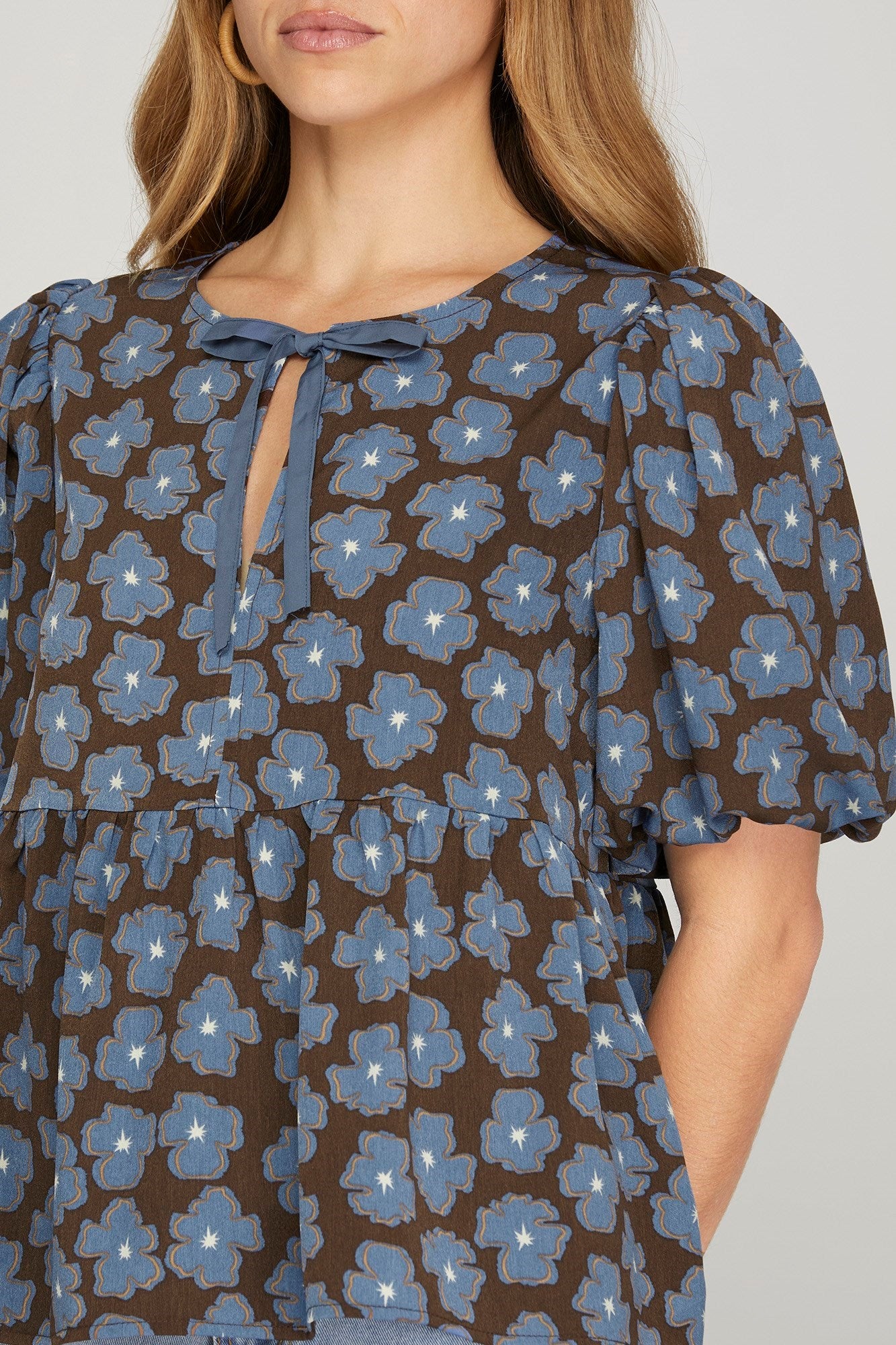 Peplum Fall Floral Perfect Tops