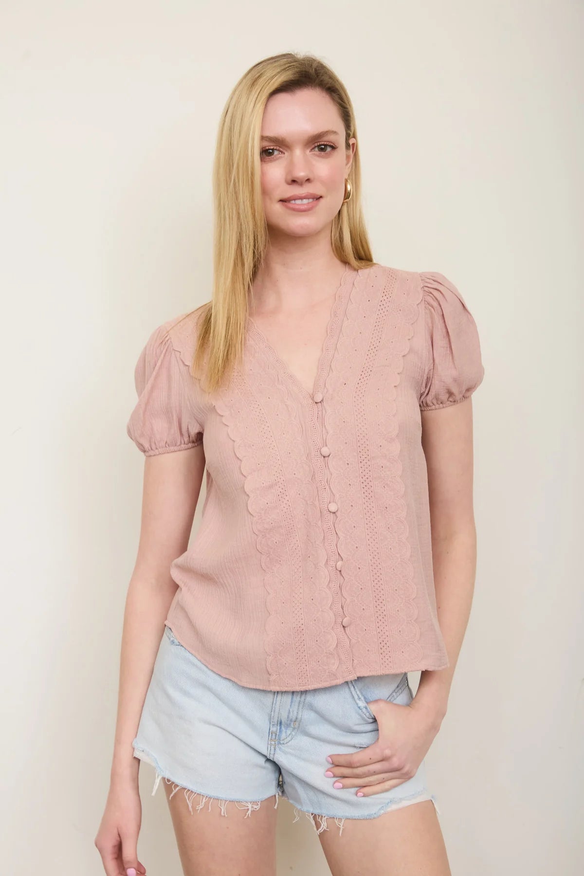 Lace & Grace Button Blouse