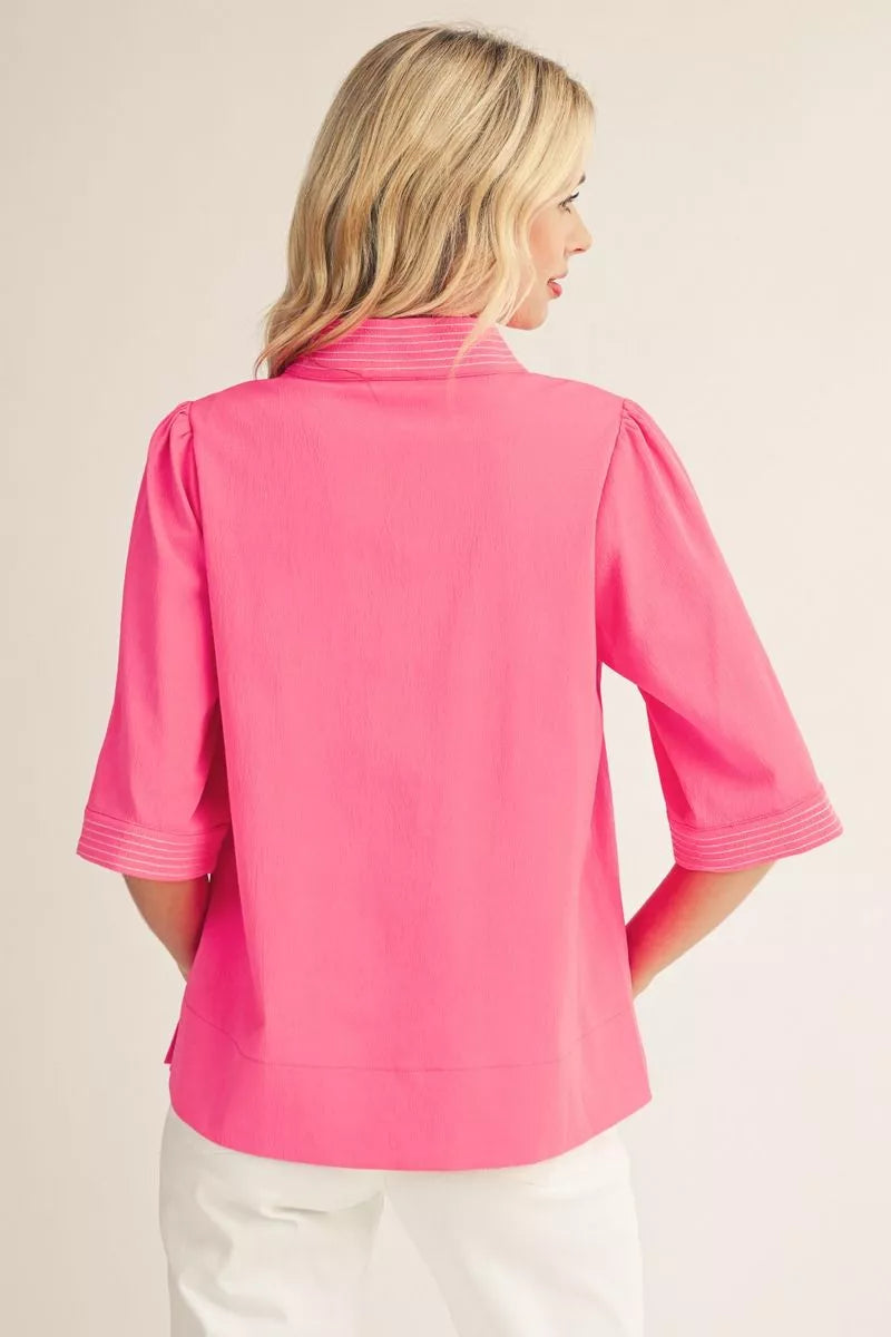 Modern Muse Puff Shoulder Top
