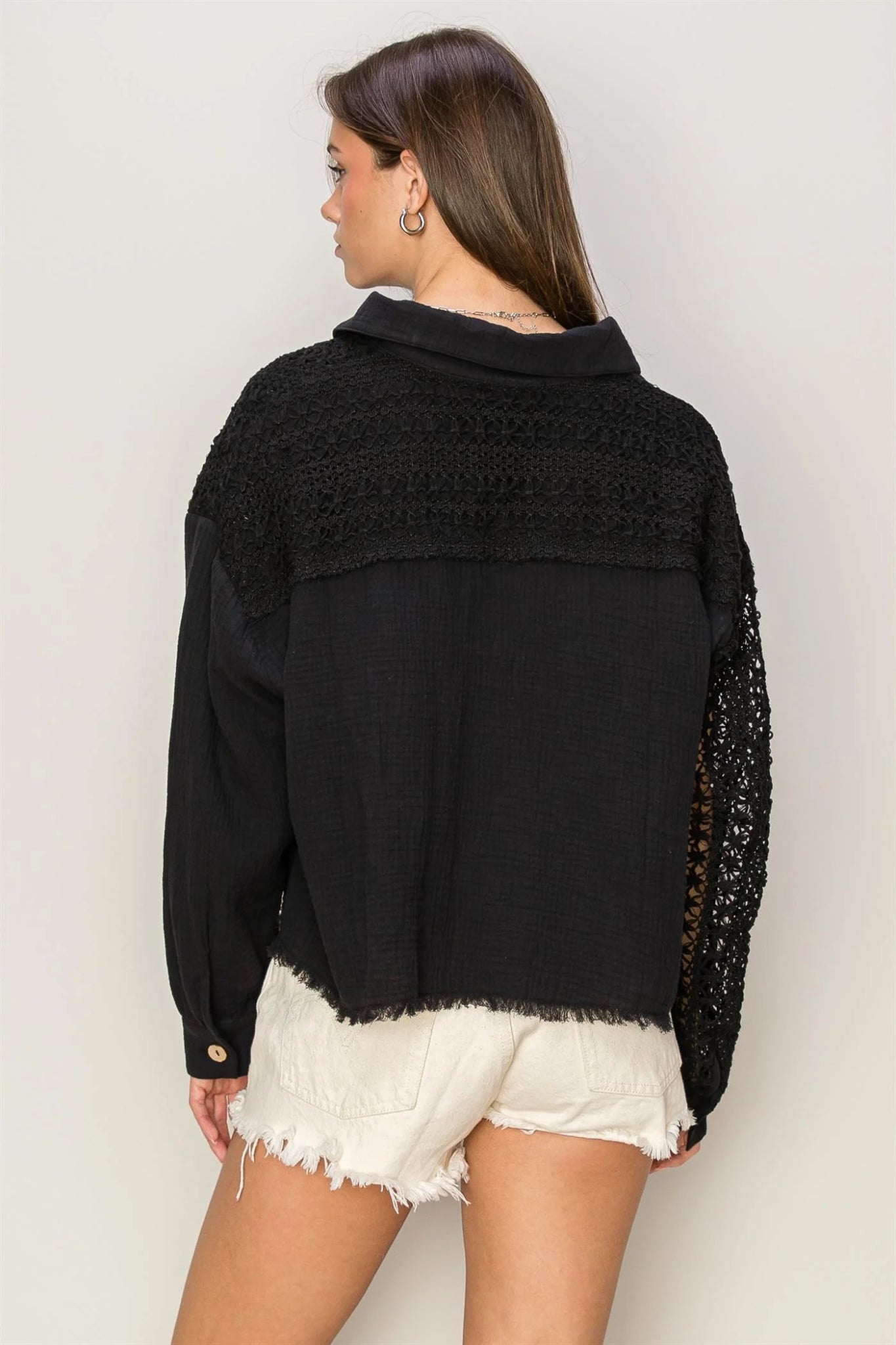 Crochet Black Spring Top - Live By K Boutique