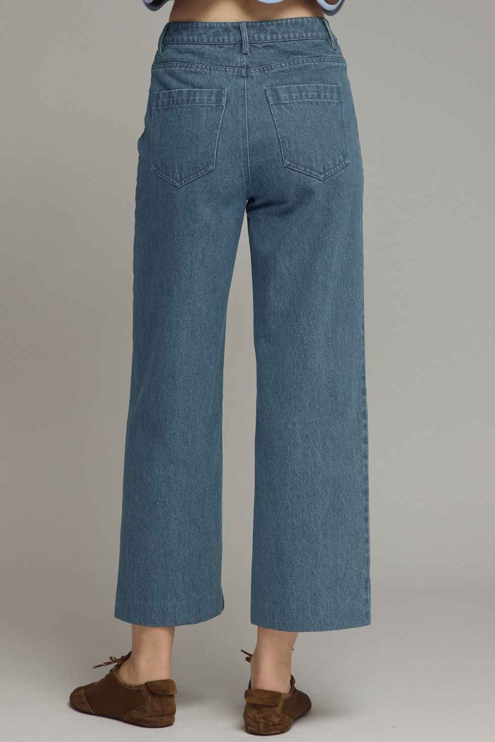 Front Seam Denim Pants