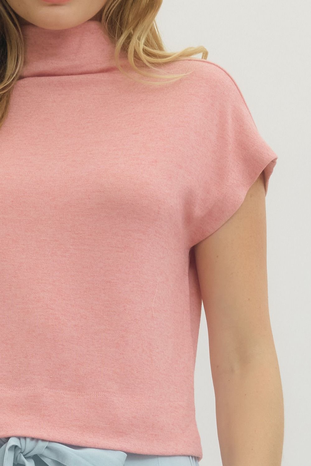 Pink Layering Light Sweater Top