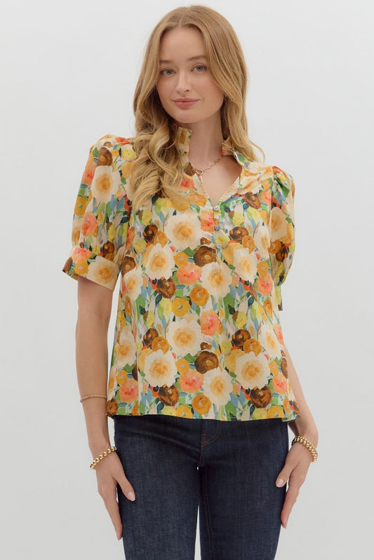 Autumn Floral Top