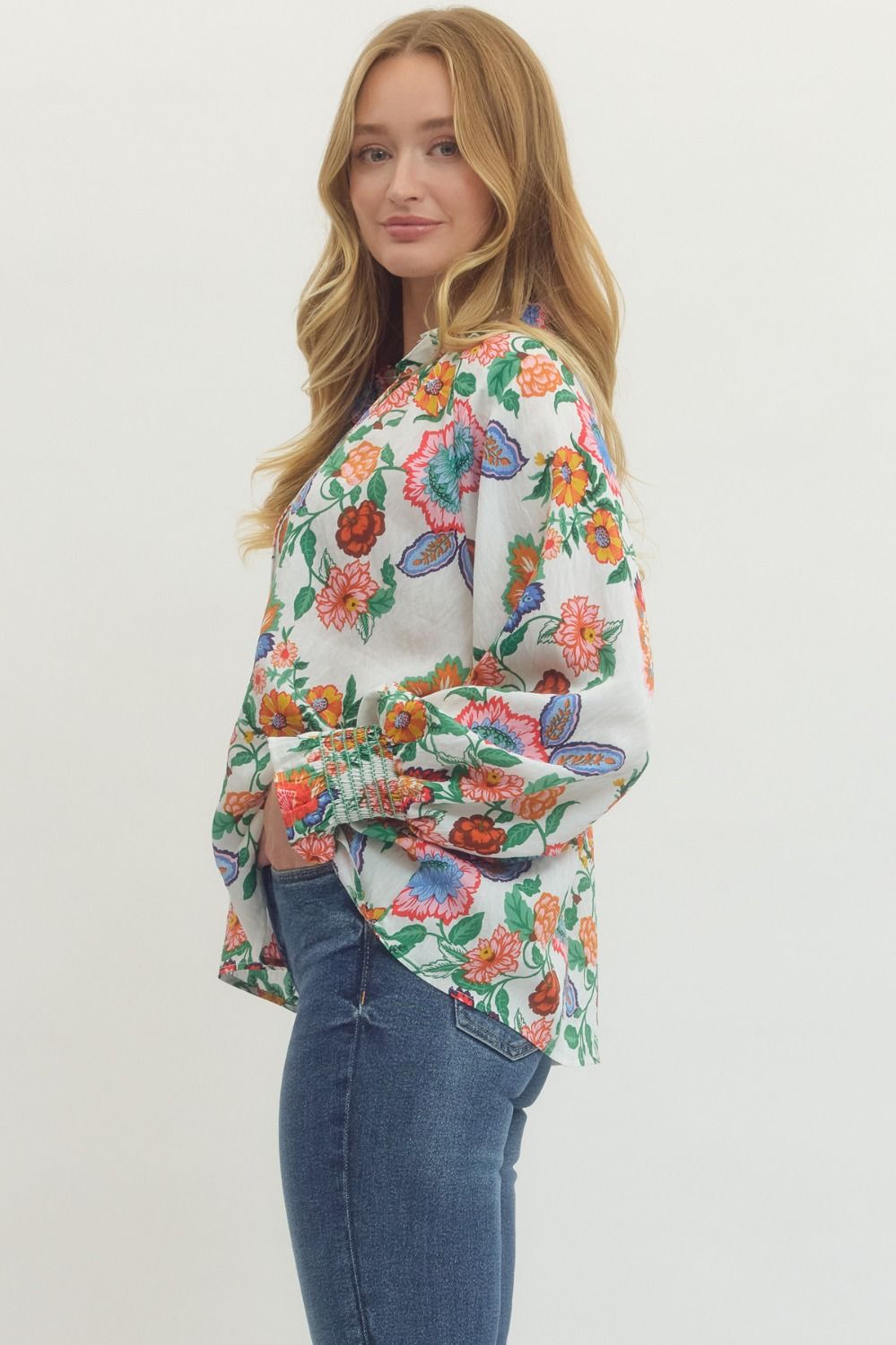 Bloom Tie-Neck Floral Top