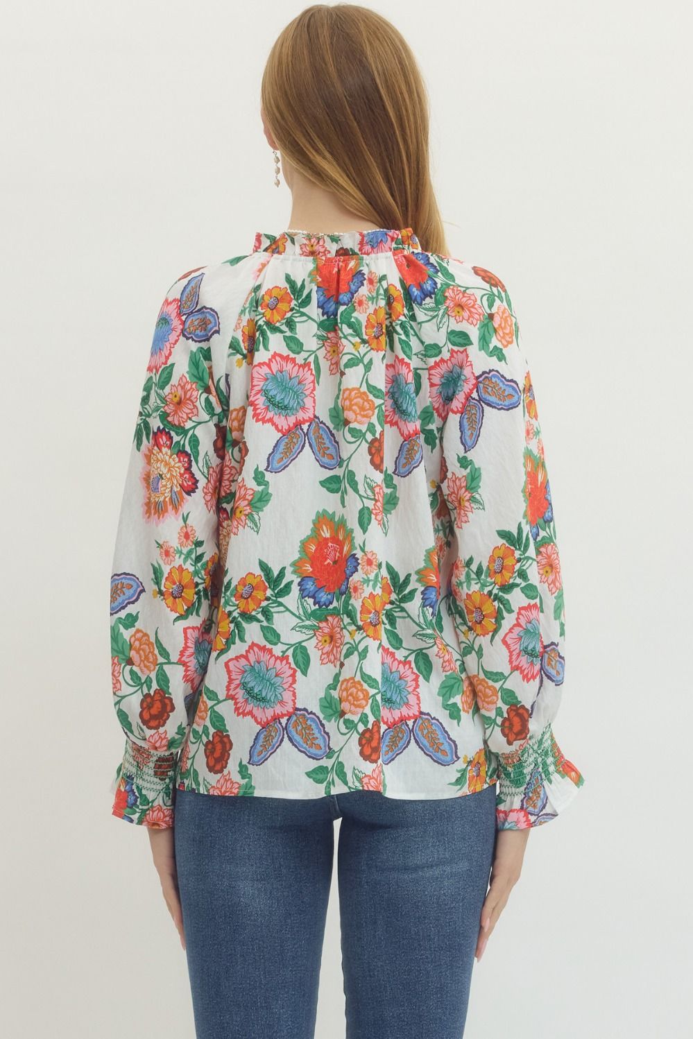 Bloom Tie-Neck Floral Top