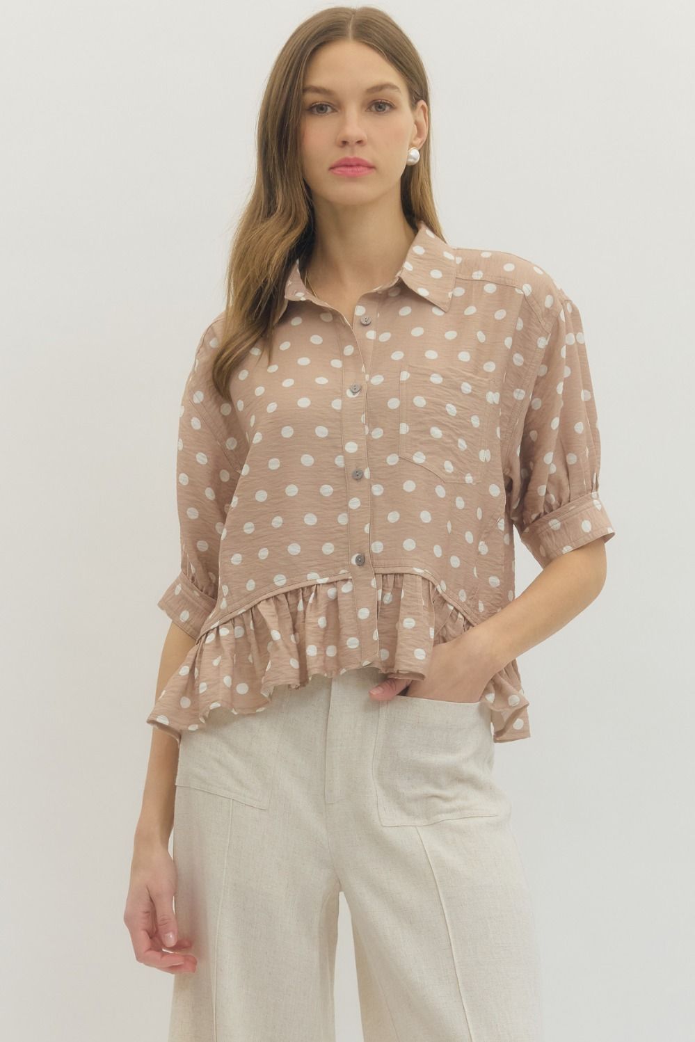 Sandy Chic Polka Dot Top